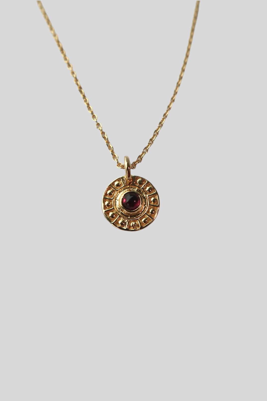 Moonbeam Necklace - Moonstone/ Peridot/ Garnet