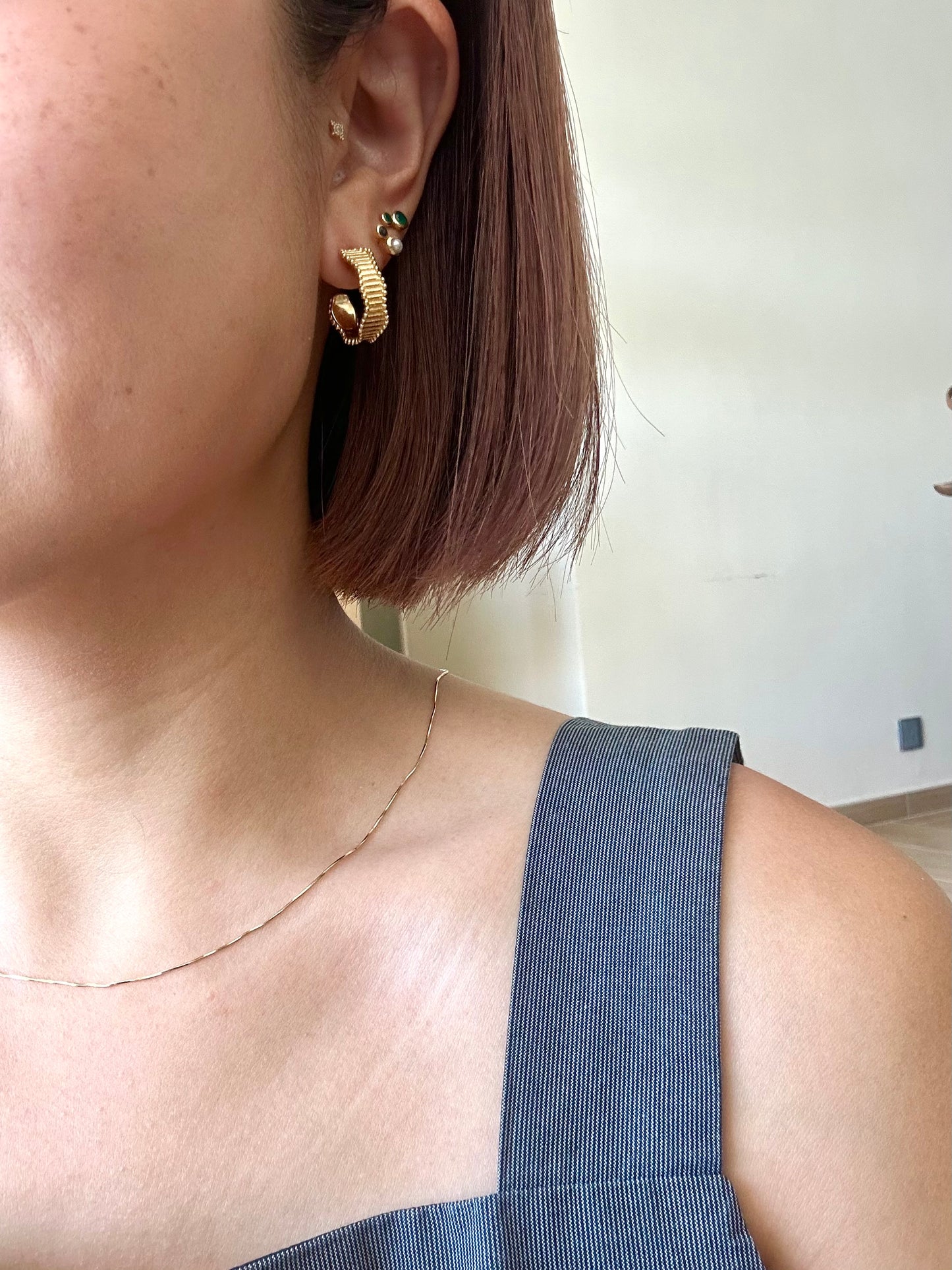 Bubble Stud Earrings- Gold