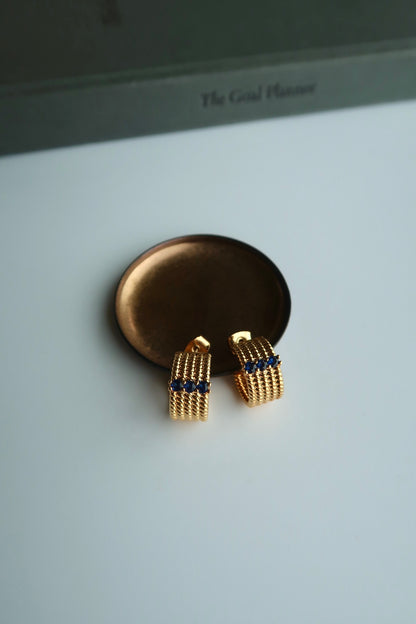 Cobalt Hoop Earrings