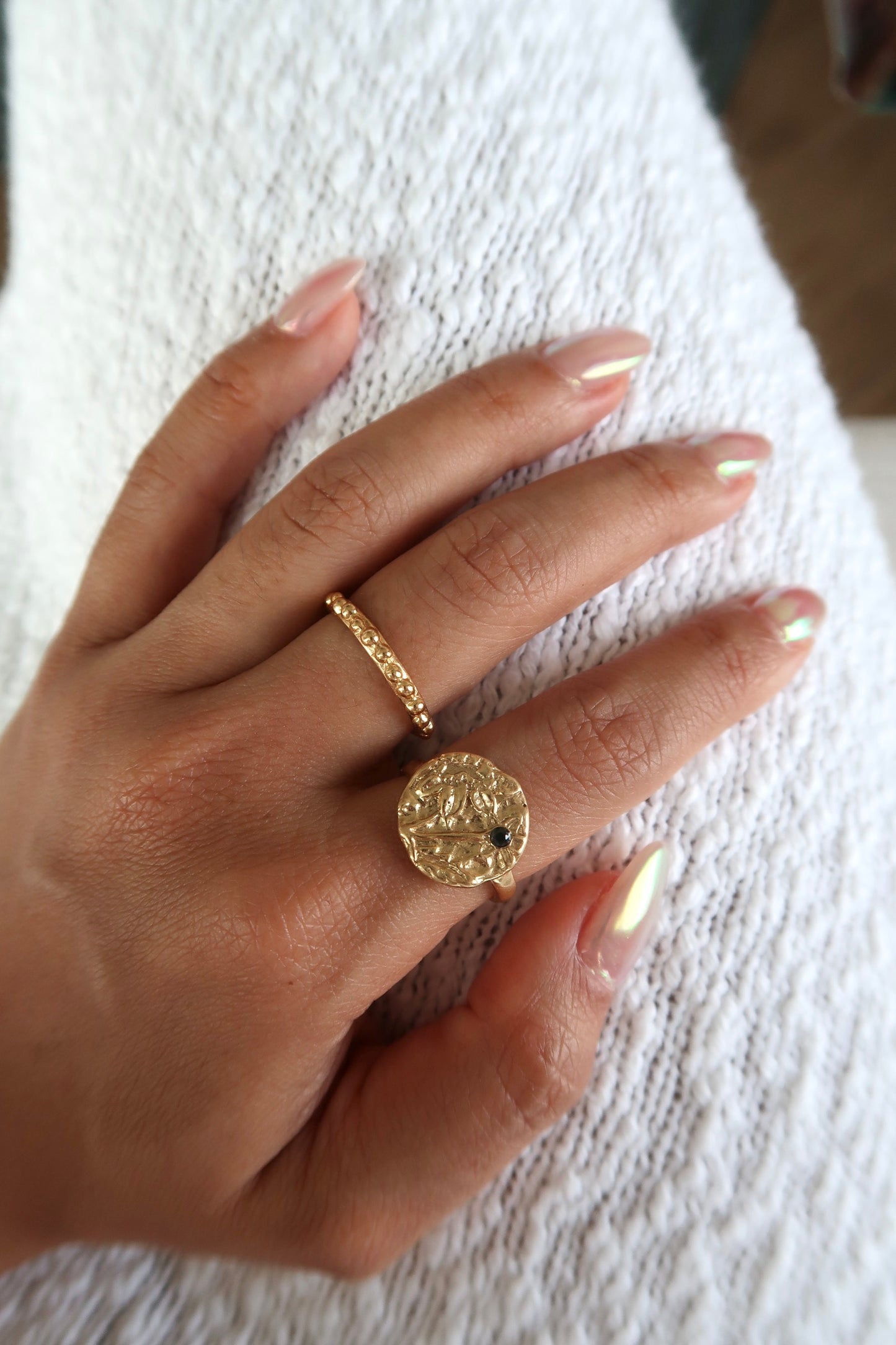 Soleil Round Plate Ring